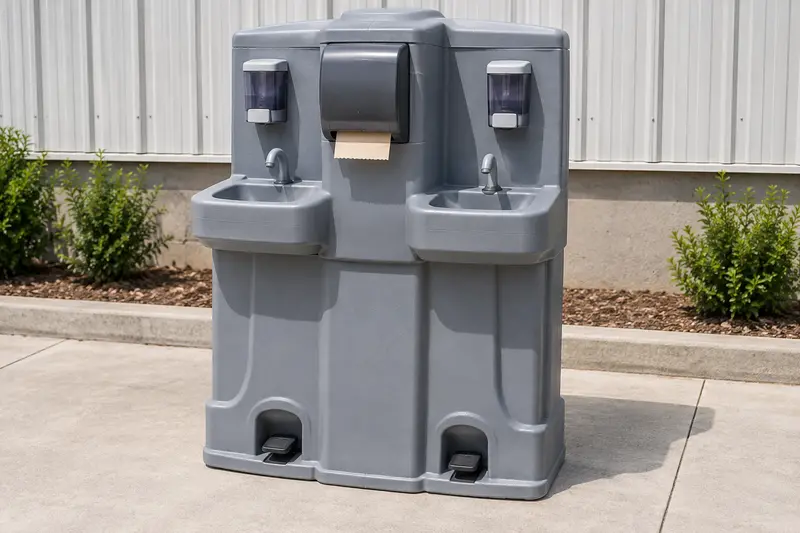 Freestanding portable wash station